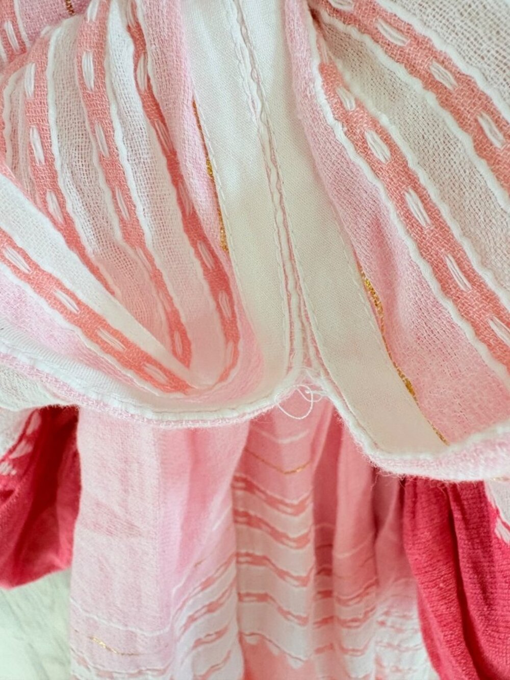 Lemlem Leila Plunge Dress Caftan Size S Pink - Picture 7 of 16